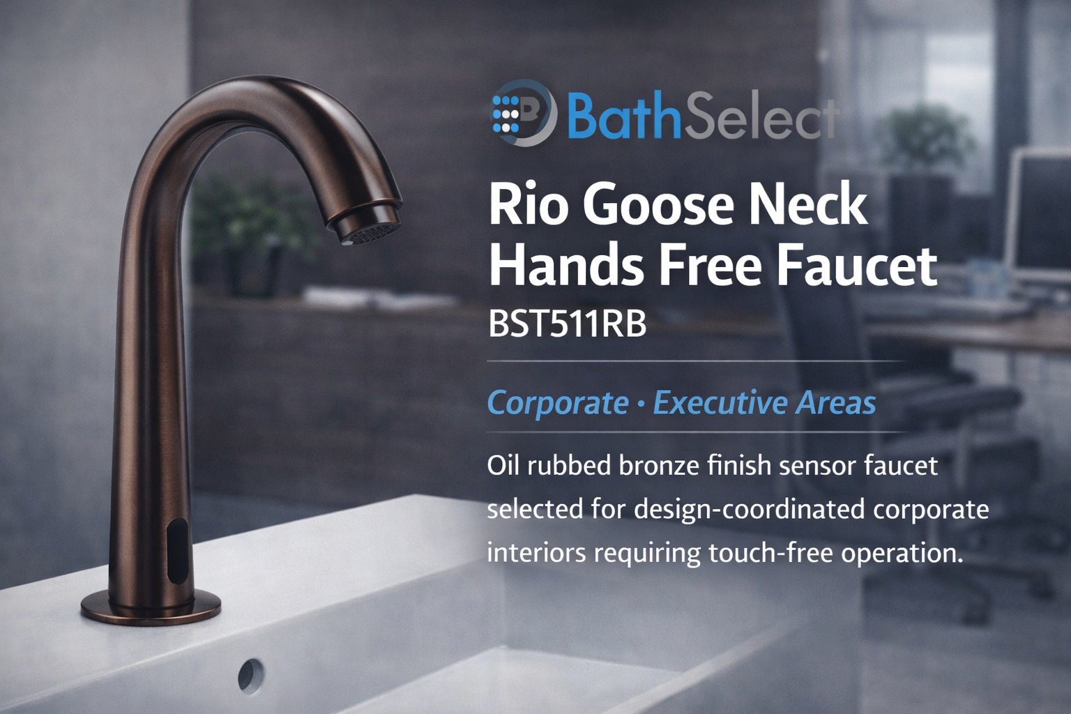 Rio Goose Neck Hands Free Faucet BST511RB